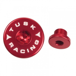 Tusk Billet Aluminum Engine Plug Kit Red Honda TRX 450R and 450ER