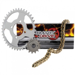 Primary Drive Steel Kit & Gold X-Ring Chain Kawasaki KFX 400