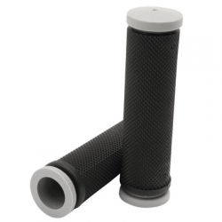 Tusk Dual Compound ATV Grips - Full Diamond Soft/Hard Black/Grey